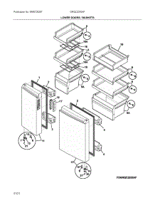 Lower Doors  /  Baskets parts for Frigidaire Bottom-Mount Refrigerator GRQC2255AF0 from AppliancePartsPros.com