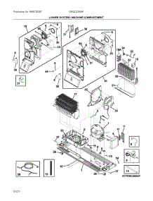 Lower System  /  Machine Compartment parts for Frigidaire Bottom-Mount Refrigerator GRQC2255AF0 from AppliancePartsPros.com