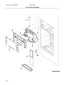 Ice & Water Dispenser parts for Frigidaire Bottom-Mount Refrigerator GRQC2255AF0 from AppliancePartsPros.com