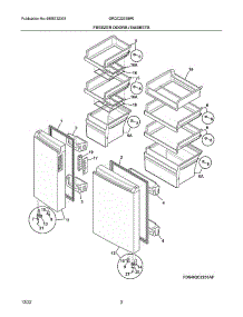 Freezer Doors / Baskets parts for Frigidaire Bottom-Mount Refrigerator GRQC2255BF0 from AppliancePartsPros.com