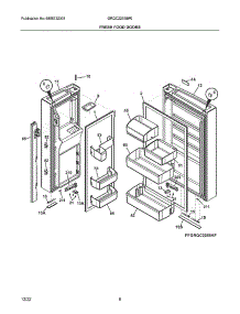 Fresh Food Doors parts for Frigidaire Bottom-Mount Refrigerator GRQC2255BF0 from AppliancePartsPros.com