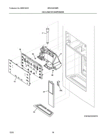 Ice & Water Dispenser parts for Frigidaire Bottom-Mount Refrigerator GRQC2255BF0 from AppliancePartsPros.com