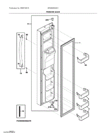 Freezer Door parts for Frigidaire Side-By-Side Refrigerator GRSS2652AD1 from AppliancePartsPros.com