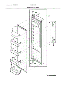 Refrigerator Door parts for Frigidaire Side-By-Side Refrigerator GRSS2652AD1 from AppliancePartsPros.com
