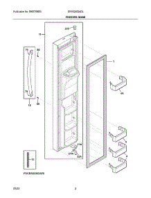 Freezer Door parts for Frigidaire Side-By-Side Refrigerator GRSS2652AD1 from AppliancePartsPros.com