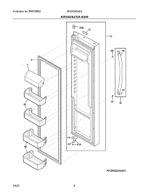 Refrigerator Door parts for Frigidaire Side-By-Side Refrigerator GRSS2652AD1 from AppliancePartsPros.com