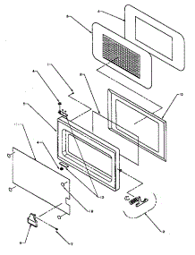Door Assembly parts for Amana Microwave GSAND7D-P4020005801 from AppliancePartsPros.com