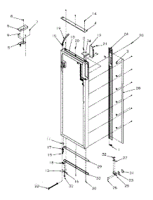 Door Hinge And Trim (Ref) parts for Amana Side-By-Side Refrigerator GSDE3201SW-P1190901WW from AppliancePartsPros.com