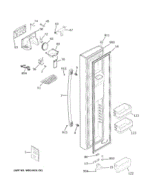Freezer Door parts for Ge Side-By-Side Refrigerator GSE23GGKRCBB from AppliancePartsPros.com