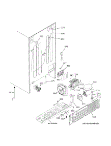 Machine Compartment parts for Ge Side-By-Side Refrigerator GSE23GGPFCWW from AppliancePartsPros.com