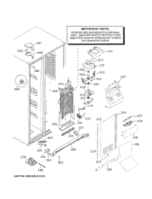 Freezer Section parts for Ge Side-By-Side Refrigerator GSE23GSKPCSS from AppliancePartsPros.com