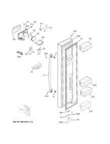 Freezer Door parts for Ge Side-By-Side Refrigerator GSE25GGHRCCC from AppliancePartsPros.com