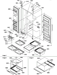 Refrigerator / Freezer Shelves, Lights, And Hinges parts for Amana Side-By-Side Refrigerator GSGD21B-P1193905WW from AppliancePartsPros.com
