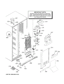 Freezer Section parts for Ge Side-By-Side Refrigerator GSS23GGPBCWW from AppliancePartsPros.com