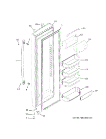 Fresh Food Door parts for Ge Side-By-Side Refrigerator GSS23GMKPCES from AppliancePartsPros.com