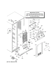 Freezer Section parts for Ge Side-By-Side Refrigerator GSS25CGHLCBB from AppliancePartsPros.com
