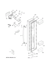Freezer Door parts for Ge Side-By-Side Refrigerator GSS25CGHRCBB from AppliancePartsPros.com