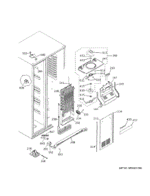 Freezer Section parts for Ge Side-By-Side Refrigerator GSS25CGHXCWW from AppliancePartsPros.com