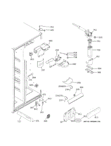 Fresh Food Section parts for Ge Side-By-Side Refrigerator GSS25CGHXCWW from AppliancePartsPros.com