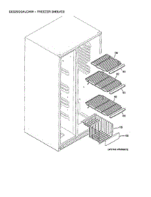 Freezer Shelves parts for Ge Side-By-Side Refrigerator GSS25GGHJCWW from AppliancePartsPros.com