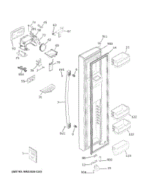 Freezer Door parts for Ge Side-By-Side Refrigerator GSS25GGHNCWW from AppliancePartsPros.com