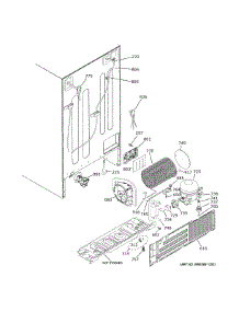 Machine Compartment parts for Ge Side-By-Side Refrigerator GSS25GGPJCBB from AppliancePartsPros.com