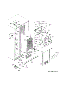Freezer Section parts for Ge Side-By-Side Refrigerator GSS25GMPFCES from AppliancePartsPros.com