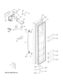 Freezer Door parts for Ge Side-By-Side Refrigerator GSS25IENMHDS from AppliancePartsPros.com