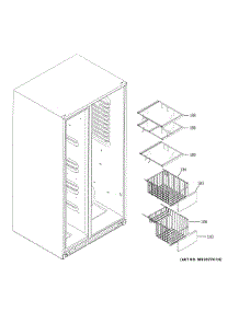 Freezer Shelves parts for Ge Side-By-Side Refrigerator GSS25IGNEHBB from AppliancePartsPros.com