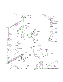 Fresh Food Section parts for Ge Side-By-Side Refrigerator GSS25IGNRHWW from AppliancePartsPros.com