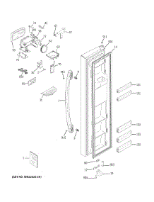 Freezer Door parts for Ge Side-By-Side Refrigerator GSS25IMNBHES from AppliancePartsPros.com