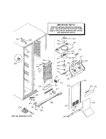 Freezer Section parts for Ge Side-By-Side Refrigerator GSS25IMNBHES from AppliancePartsPros.com