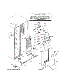 Freezer Section parts for Ge Side-By-Side Refrigerator GSS25IYNPHFS from AppliancePartsPros.com