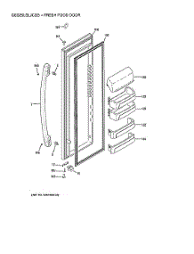 Fresh Food Door parts for Ge Side-By-Side Refrigerator GSS25LSLJCSS from AppliancePartsPros.com