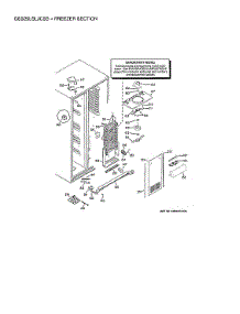 Freezer Section parts for Ge Side-By-Side Refrigerator GSS25LSLJCSS from AppliancePartsPros.com