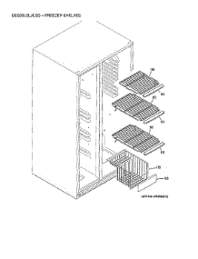 Freezer Shelves parts for Ge Side-By-Side Refrigerator GSS25LSLJCSS from AppliancePartsPros.com