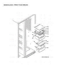 Fresh Food Shelves parts for Ge Side-By-Side Refrigerator GSS25LSLJCSS from AppliancePartsPros.com