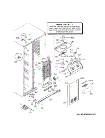 Freezer Section parts for Ge Side-By-Side Refrigerator GSS25LSLLCSS from AppliancePartsPros.com