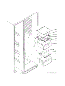 Fresh Food Shelves parts for Ge Side-By-Side Refrigerator GSS25LSLNCSS from AppliancePartsPros.com