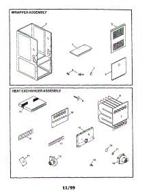 Wrapper / Heat Exchanger Assembly parts for Goodman Furnace GSU080-4 from AppliancePartsPros.com