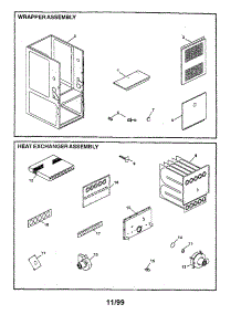 Wrapper / Heat Exchanger Assembly parts for Goodman Furnace GSU100-4 from AppliancePartsPros.com