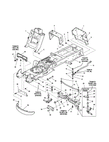 Frame-Manual Steering parts for Snapper Front-Engine Lawn Tractor GT23540 (1694621) from AppliancePartsPros.com