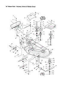 Housing / Arbors / Blades parts for Snapper Front-Engine Lawn Tractor GT23540 (1694621) from AppliancePartsPros.com
