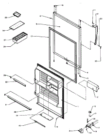 Refrigerator Door parts for Caloric Top-Mount Refrigerator GTA18AL/P1184606WL from AppliancePartsPros.com