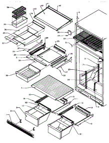 Cabinet Shelving (Gtg18al / P1181714wl) (Gtg18aw / P1181714ww) parts for Caloric Top-Mount Refrigerator GTA18AL/P1184606WL from AppliancePartsPros.com