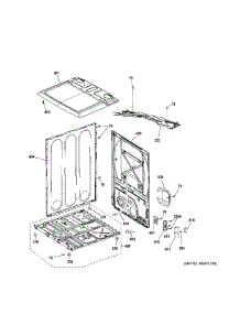 Cabinet & Top Panel parts for Ge Dryer GTD72EBPN0DG from AppliancePartsPros.com