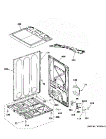 Cabinet & Top Panel parts for Ge Dryer GTD72EBSN0WS from AppliancePartsPros.com