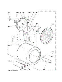 Drum parts for Ge Dryer GTD72GBPN0DG from AppliancePartsPros.com
