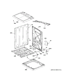 Cabinet & Top Panel parts for Ge Dryer GTD75ECSL1WS from AppliancePartsPros.com
