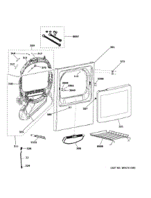 Front Panel & Door parts for Ge Dryer GTD84ECPN0DG from AppliancePartsPros.com